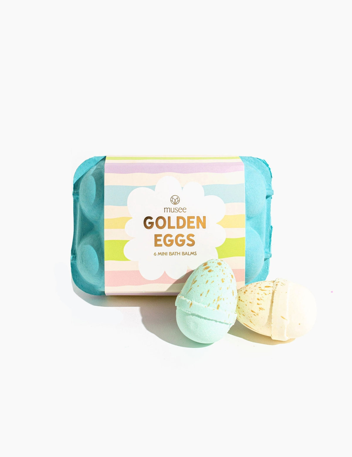 Blue Golden Egg Bath Bombs