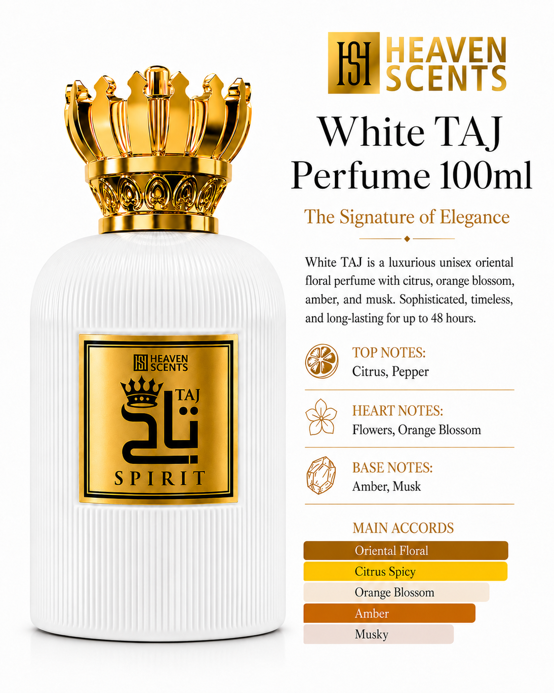 White TAJ Perfume 100ml