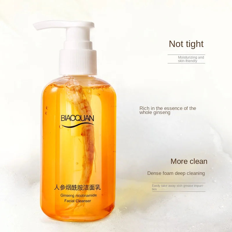 200ml Ginseng Niacinamide Facial Cleanser for Controlling Oil and Moisturizing The Face Skin for Face Beauty