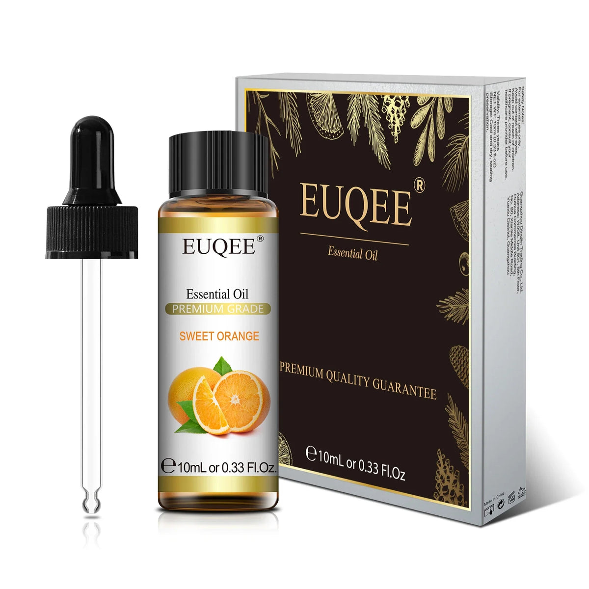 EUQEE 10ml Pure Natural Essential Oil Lavender Jasmine Eucalyptus Vanilla Sandalwood Sweet Orange Lemon Oregano Neroli Fragrance