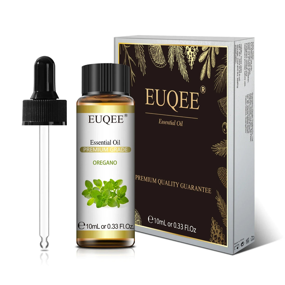 EUQEE 10ml Pure Natural Essential Oil Lavender Jasmine Eucalyptus Vanilla Sandalwood Sweet Orange Lemon Oregano Neroli Fragrance