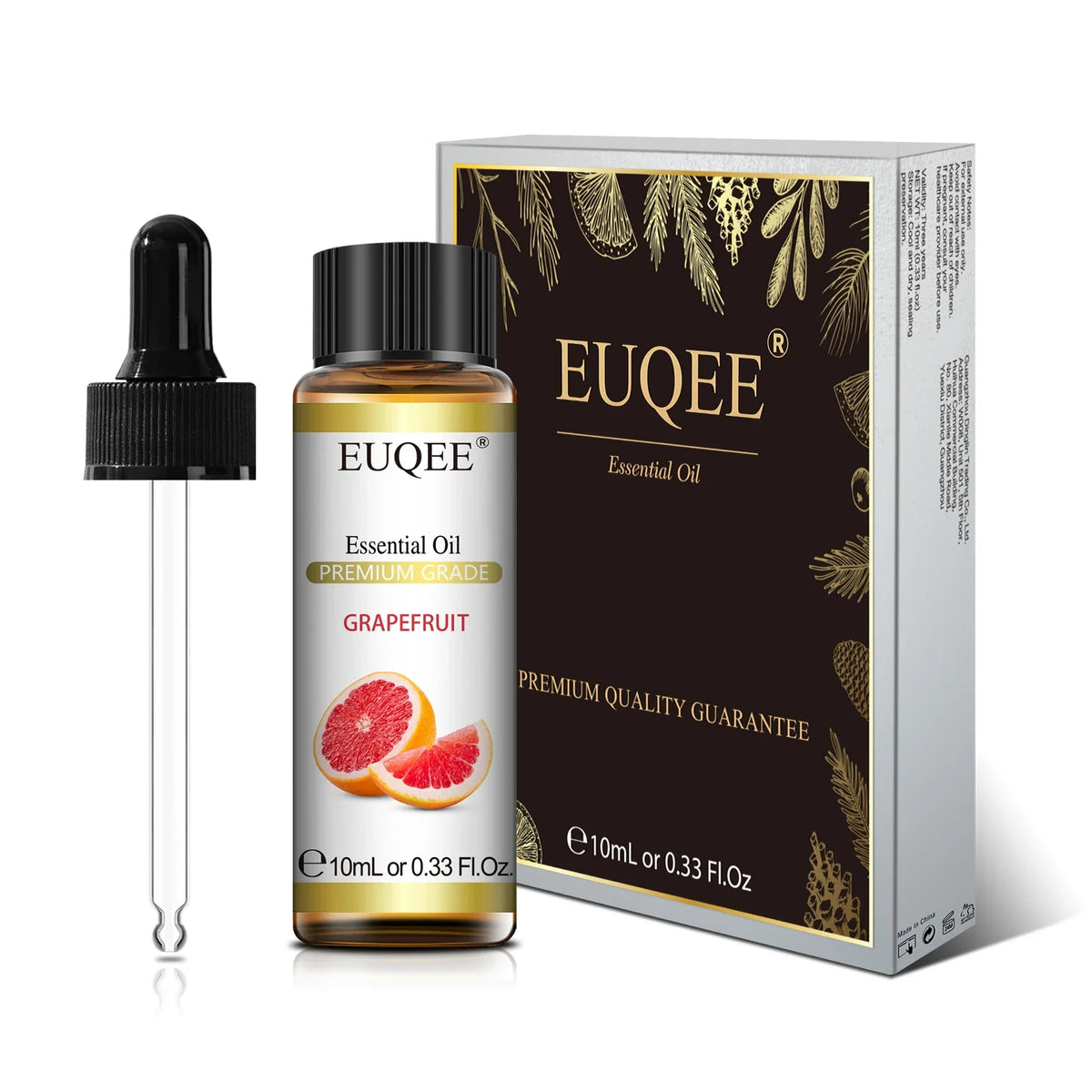 EUQEE 10ml Pure Natural Essential Oil Lavender Jasmine Eucalyptus Vanilla Sandalwood Sweet Orange Lemon Oregano Neroli Fragrance