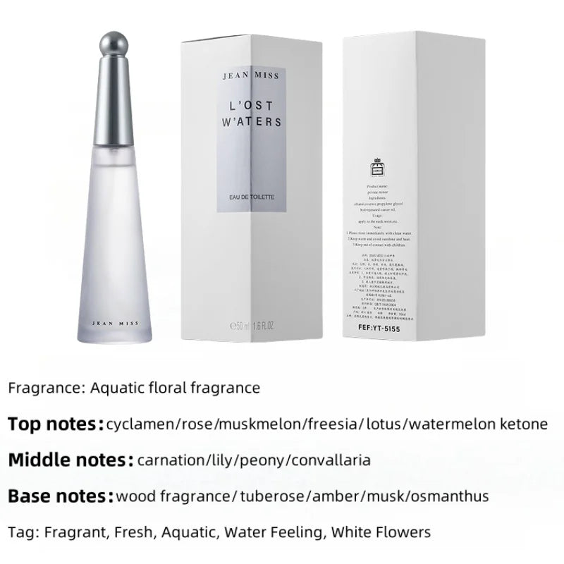 50ml Pure Water Perfume Women Freshing Bory Spray Pheromone Long Lasting Floral Vibrant Light Fragrance Girl Perfumes Gift