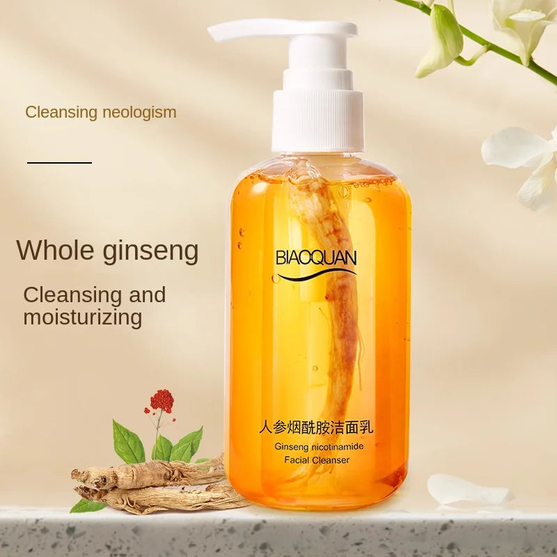 200ml Ginseng Niacinamide Facial Cleanser for Controlling Oil and Moisturizing The Face Skin for Face Beauty